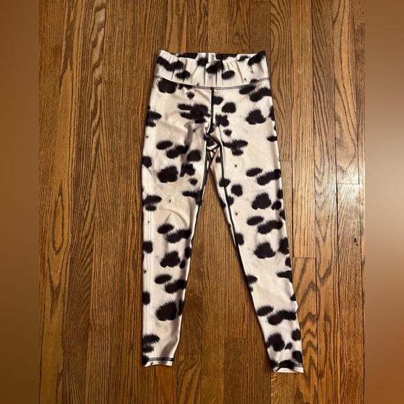 TEREZ Animal Print Leggings Dalmatian B+W Sz Small - Picture 2 of 2